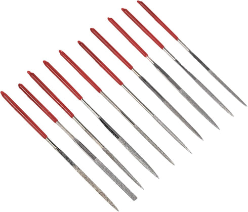 26Pcs Needle File Set, 6Pcs 140mm Wood Rasp Hand Metal File Tools + 10Pcs 140mm Mini Diamond Needle File Set + 10Pcs 140mm Mini Diamond Riffler Ne...