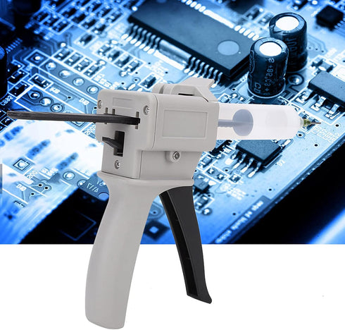 Hot Glue Gun, Manual Single Tube Handle Tool, Dispenser Glue Gun, Melt Adhesive Gun Plastic Tool Liquid for Pressing Squeezing DIY Crafts and Quic...