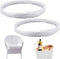 Kigley 2 Bundles 120 ft Wicker Repair Kit Round Synthetic Rattan Weaving Material White Plastic Wicker Repair Supplies Replacement Basket Weaving ...