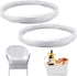 Kigley 2 Bundles 120 ft Wicker Repair Kit Round Synthetic Rattan Weaving Material White Plastic Wicker Repair Supplies Replacement Basket Weaving ...