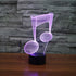 3D Music Note Night Light Remote Control Power Touch Table Desk Optical Illusion Lamps 16 Color Changing Lights Home Decoration Xmas Birthday Gift...
