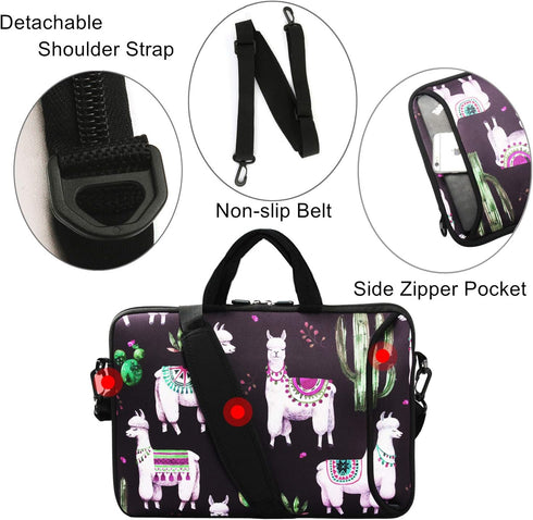 11 11.6 12 13 Inch Laptop Shoulder Bag Carrying Case Laptop Sleeve Computer Messenger Bag Neoprene Waterproof Protective Tablet Handbag Handle Sho...