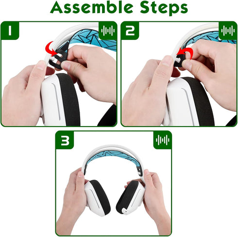 Geekria Mesh Fabric Headband Pad Compatible with Logitech G733, G335, G535 Headphones Replacement Band, Headset Head Cushion Cover Repair Part (Pu...