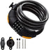 Via Velo Bike Lock Combination Cable Lock Combinationa Lock with 4-Feet Bike Cable Basic Self Coiling Resettable Combination with Complimentary Mo...