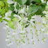 CLONG 5pack Wisteria Garland Flower Garland Artificial Flowers Wisteria Vines Fake Ivy Flowers Total 33ft (White)...