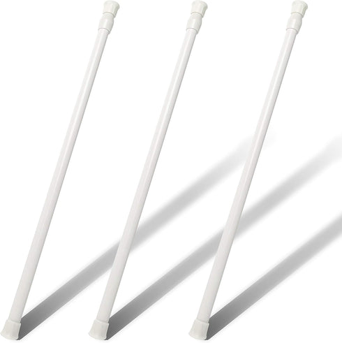 JAYE Curtain Rods Spring Tension Curtain Rod Adjustable Length for Kitchen, Bathroom, Cupboard, Wardrobe, Window, Bookshelf DIY Projects… (28"-48"...