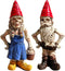 2PCS Male and Female Halloween Skeleton Gnome Couple Garden Statue Zombie Gnome Sculptures Resin Dwarf Figurines for Indoor Home Ornaments Outdoor...