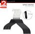 MAWA by Reston Lloyd Silhouette Series Non-Slip Coated Steel Clothes Hanger for Shirts and Dresses, Style 41/F, Set of 10, Black...