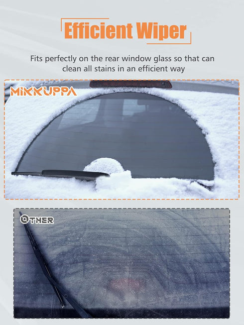 Rear Wiper Arm Blade, Replacement for 2009-2017 Audi Q5 - MIKKUPPA Back Windshield Wiper Replacement 8R09554071P9...