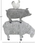 Deco 79 Polystone Farm Animals Decorative Sculpture Stacked Home Decor Statue, Accent Figurine 9" x 4" x 12", Gray...