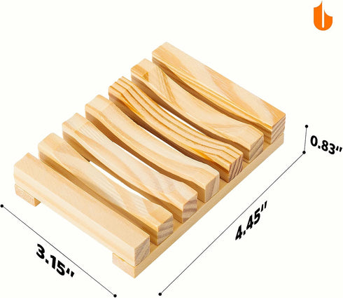 Urbanstrive Eco-Friendly Natural Wooden Soap Dish Soap Saver Holder Soap Tray for Bathroom, Biodegradable, Zero Waste, Plastic Free (Wooden)...