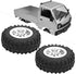55mm/2.2in 1/10 Scale Rubber Tires & Wheel Rims AntiSkid Fit for D12 Model Parts (Silver S)...
