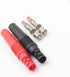 10Pcs Insulated Safety Straight Seal Protection Shrouded 4mm Banana Plugs Solder DIY Banana Plug Connectors for Multimeter Test Leads Ends Probes ...