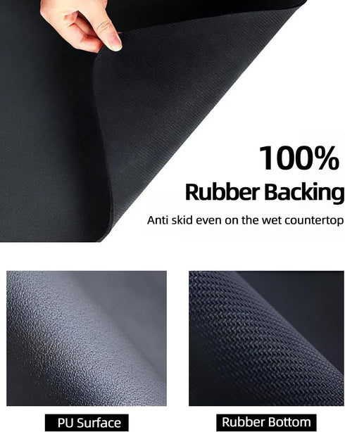 Coffee Mat Coffee Bar Mat Rubber Backed Bar Accessories Super Absorbent Dish Drying Mats for Kitchen Counter, Fit Under Coffee Maker Espresso Mach...