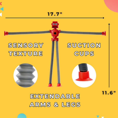 nutty toys Sensory Robot Toys 4pk - Top Pop Tubes Fidget Toy 2024 for ADHD Autism Ages 3 4 5 6 7 8 9 10, Best Kids Travel Toy Gifts Idea, Unique C...
