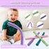 Teether Tubes for Babies 6 12 18 Months, 4 Pack Hollow Straw Toddler Teether Toys for molars, Silicone Chew Tube for Sensory Kids with Chewing or ...
