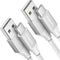 etguuds White USB C Cable 2ft Fast Charging, 2-Pack Type C Cable Braided USB A to USB C Cable for Samsung Galaxy S23 S22 S21 S20 S10 S10E S9 A10e ...