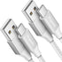 etguuds White USB C Cable 2ft Fast Charging, 2-Pack Type C Cable Braided USB A to USB C Cable for Samsung Galaxy S23 S22 S21 S20 S10 S10E S9 A10e ...