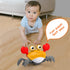 Crawling Crab Baby Toy, Children's Prone time Toy, Automatic Obstacle Avoidance Toddler Interactive Toy with Music and LED Light, Built-in Recharg...