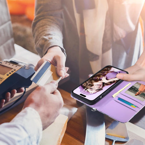 ULAK Compatible with iPhone 15 Pro Max Wallet Case for Women with Credit Card Holders, Designed Flip PU Leather Kickstand Shockproof Protective Co...