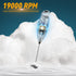 Milk Frother With Stand Battery Operated Foam Maker Frother Wand For Coffee, Latte, Cappuccino, Hot Chocolate, Mini Drink Mixer Stainless Steel Wh...