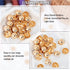 PH PandaHall about 20 Pcs 15mm Diameter Alloy Sewing Buttons Shank Blazer Half Round Sport Woolen Coats Buttons for DIY Craft (Light Gold)...