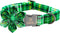 Lionheart glory St. Patrick's Day Dog Collar with Flower Dog Collar for Medium Dogs, Green Plaid Collars Spring Dog Collar Flower Pet Collar Bows ...