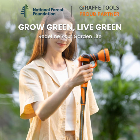 Giraffe Tools Garden Leader Hose 5/8 inch x 2.5ft, Short Water Hose Heavy Duty, Flexible, Lightweight Hybrid Hose with Bend Protection, Male to Fe...