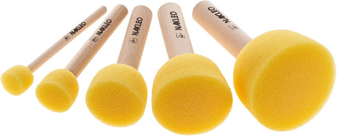 5 PCs Foam Stencil Stippling Brush // Sponge Stippler // Wooden Handle // Paint // Craft // Stenciling...