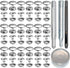 72pcs 15MM Stainless Steel Fastener Snap Press Stud Button for Marine Boat Canvas with Punching Set Tool Kit Silver (4 Components, 18pcs for Each)...