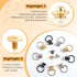 Leather Rivet Kit,Ymapinc 60 Sets Pull Ring Rivet-Screwback Round Head Rivet with Pull Ring(8mm),Purse Making Supplies,DIY Phone Case Kit,Round He...