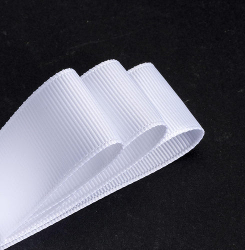 ATRBB 25 Yards 1 Inch Solid Grosgrain Ribbon Roll for Gift Wrapping DIY Hair Accessories (White)...