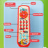 Musical TV Remote Control Toy with Light & Sound - Early Educational Toy with English Spanish and French 3 Language, Sensory Learning Toys for Inf...