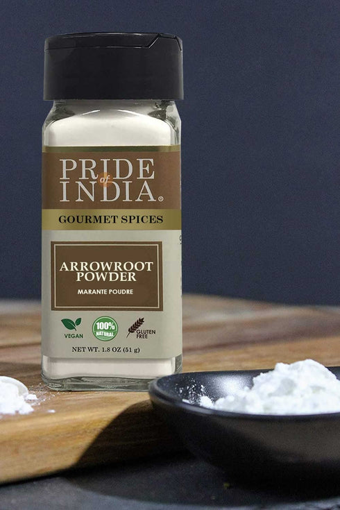 Pride of India – Natural Arrowroot Ground Powder – Gourmet Baking & Thickening Agent – Gluten & GMO Free – Good for Sauces, Fritters & Fries – Eas...