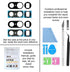 2 PCS for ASDAWN Back Rear Camera Lens Glass Replacement for Google Pixel 7 Pro 6.7 Incheswith Pre-Installed Adhesive, Pixel 7 Pro Back camera Len...