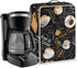 Coffee Maker Cover Kitchen Appliance Covers Dust Cover Waterproof Coffee Pot Cover with Top Handle for Most Standard Coffee Maker Coffee Print...