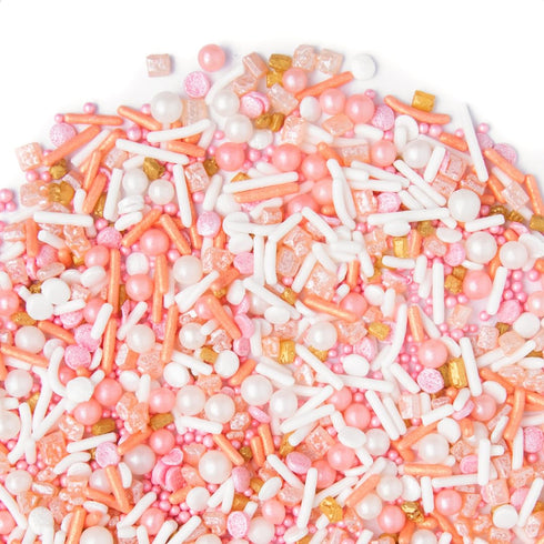 Sweets Indeed Sprinkles, Peach Rose Gold Edible Sprinkle Mix, Perfect for Cake Decorations, Baking, Ice Cream, Cookies, Cupcake Topper...