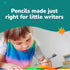 Channie's My First Pencil, Easy-to-Hold Jumbo Pencils for Preschoolers, Kindergarteners & 1st Graders, White Wooden 2B Fat Pencils for Kids Ages 3...