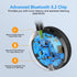 AUSDOM Trucker Bluetooth Headset with Microphone: A2301 Wireless 5.2 On-Ear Headset with AI Noise Cancelling Mic & Mute Button, 50H Playtime for W...
