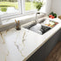 LACHEERY Thick White Marble Contact Paper for Countertops Waterproof Contact Paper Peel and Stick for Cabinets Removable Matte Gold Grey White Mar...