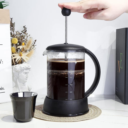 Easyworkz Eclipse French Press 27 oz Coffee Tea Maker with Borosilicate Glass...