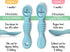 Silicone First Stage Baby Spoon Set – Baby Led Weaning - Self Feeding Utensils for Infants & Toddlers … (Seaside Palette Stage 1 Spoons)...