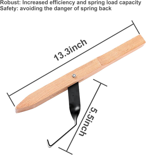 Lever Spring Puller Tool Couch Spring Repair Kit Upholstery Tools and Supplies Wooden Handle...