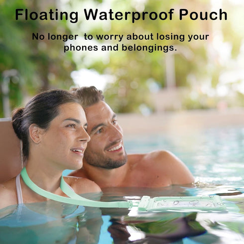 Floating Waterproof Cell Phone Pouch, Large Waterproof Case for iPhone 15 14 13 Pro Max Samsung LG Cellphone,IPX8 Dry Bag Travel Size Toiletries f...