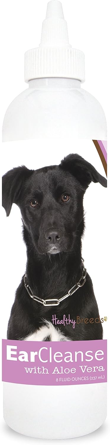 Healthy Breeds Mutt Ear Cleanse with Aloe Vera Sweet Pea and Vanilla 8 oz...