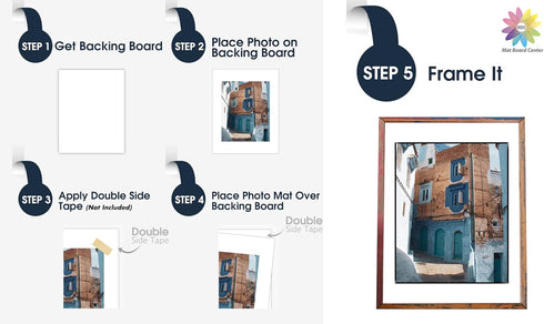 Mat Board Center, 10 Pack 5x7 White Backing Boards, Cardboard for Arts, Prints, Frames, Photos and More...