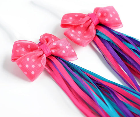 Kids' Bicycle Bike Bowknot Streamers Scooter Handlebar Tassel Streamers for Boys Girls Blue Purple...