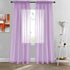 DONREN 2 Panels Solid Color Lilac Purple Sheer Curtains Elegant Rod Pocket Window Voile Panels Drapes for Bedroom Living Room (52X72 Inches)...