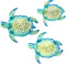 YOUIN Set of 3 Metal Sea Turtle Beach Theme Decor Wall Art Decorations for Indoor Outdoor Bathroom Garden...