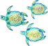 YOUIN Set of 3 Metal Sea Turtle Beach Theme Decor Wall Art Decorations for Indoor Outdoor Bathroom Garden...